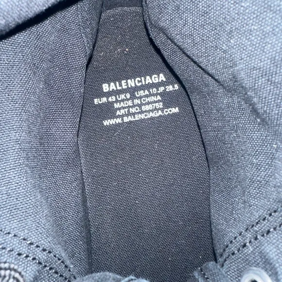 Black Balenciaga Distressed High-Top Men’s  Sneakers