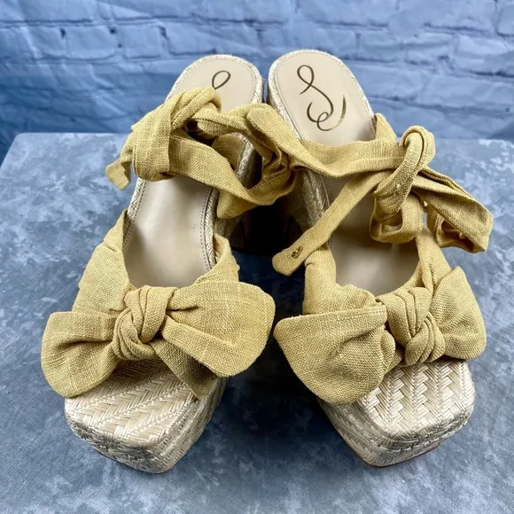 BN Sam Edelman Tula Double Platform Wedge Sandals Size 10