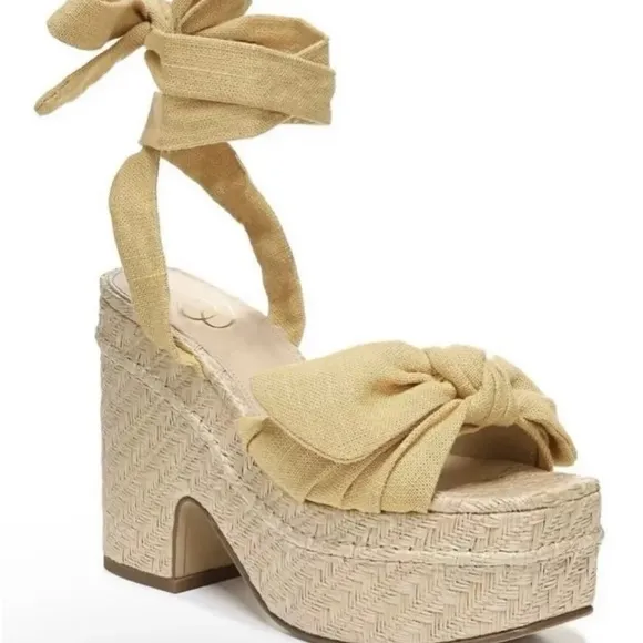 BN Sam Edelman Tula Double Platform Wedge Sandals Size 10