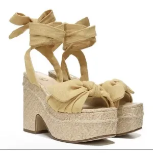 BN Sam Edelman Tula Double Platform Wedge Sandals Size 10