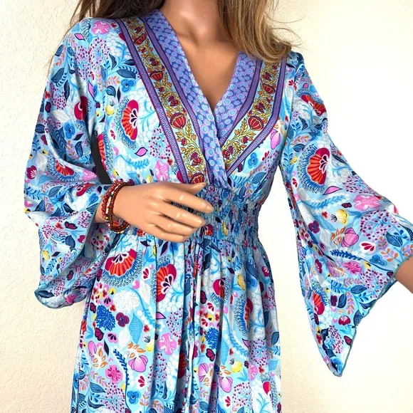 Bohemian Long Asymmetrical Ruffle Dress