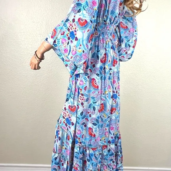 Bohemian Long Asymmetrical Ruffle Dress