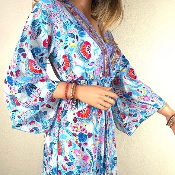 Bohemian Long Asymmetrical Ruffle Dress