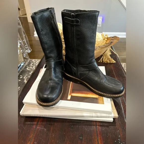 Bonpoint Girls’ Leather Biker Boots