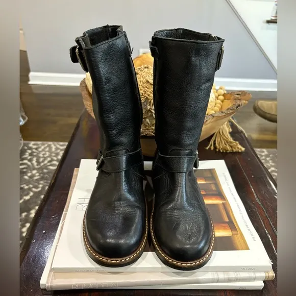 Bonpoint Girls’ Leather Biker Boots