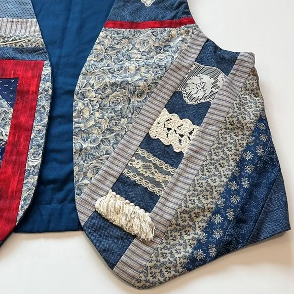 Boots Backens - patriotic quilted vest, red/blue/tan