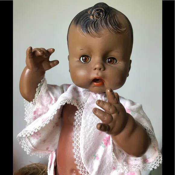 boots Tyner Sugar Britches bisque Life size/weight baby doll christening dress
