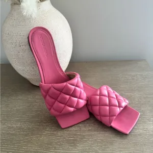 Bottega Veneta Pink Quilted Women's Shoes