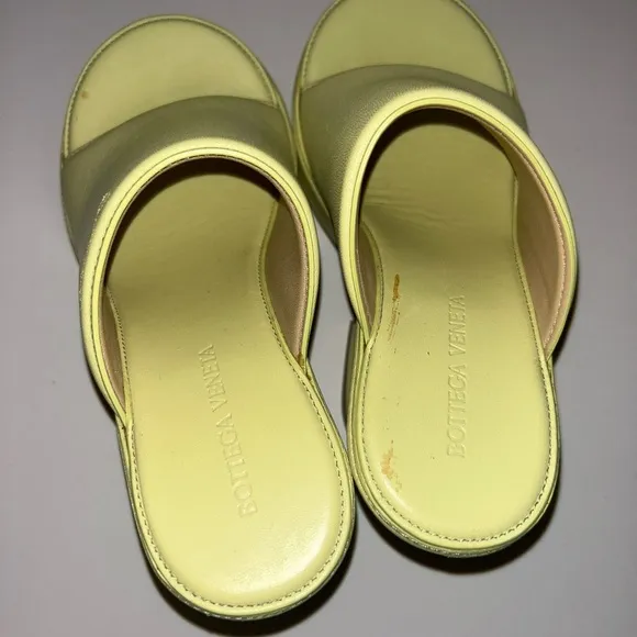 Bottega Veneta Women's Yellow Platform Mules