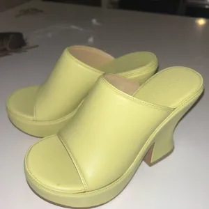 Bottega Veneta Women's Yellow Platform Mules