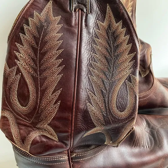 Boulet Vintage Leather Western Cowboy Boots Size 10.5