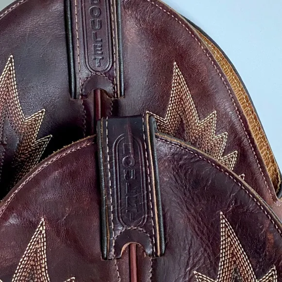 Boulet Vintage Leather Western Cowboy Boots Size 10.5