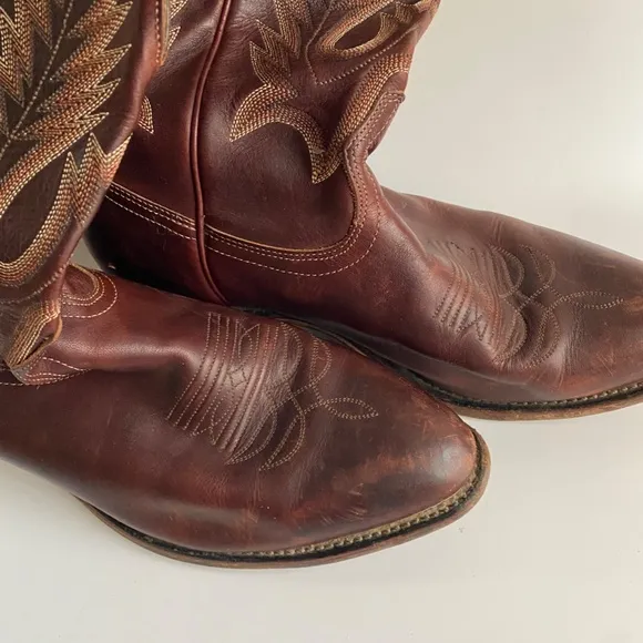 Boulet Vintage Leather Western Cowboy Boots Size 10.5