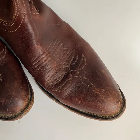 Boulet Vintage Leather Western Cowboy Boots Size 10.5