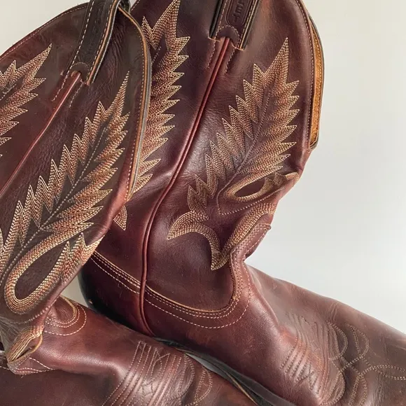 Boulet Vintage Leather Western Cowboy Boots Size 10.5