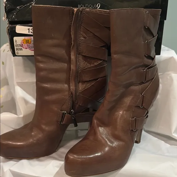 Boutique 9 BTSTRUT Brown LE Leather Boots