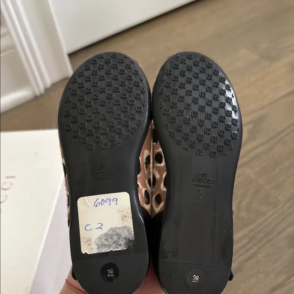 Brand New! Gucci Brown Leopard Print Girls Shoes