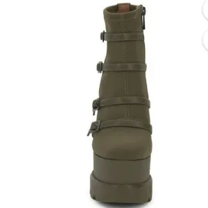 BRAND NEW JESSICA SIMPSON CHAELA HEEL BOOTS BUCKLE VAMP STRAPS WEDGE BOOT