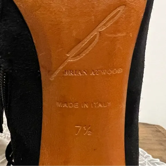 Brian Atwood Black Ankle Boots Chic Mobwife