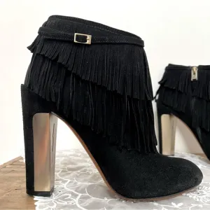 Brian Atwood Black Ankle Boots Chic Mobwife