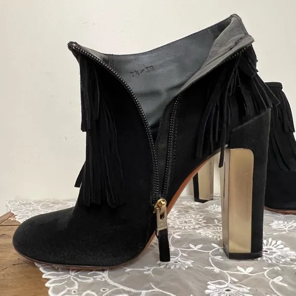 Brian Atwood Black Ankle Boots Chic Mobwife