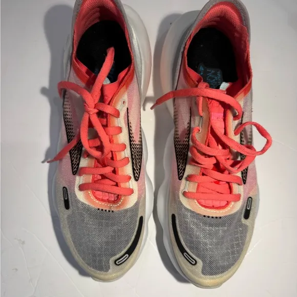 Brooks Aurora BL 120354-1B-068 Reflective Running Shoes Sz 9 Pink Silver