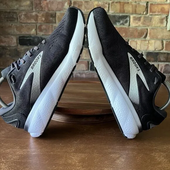 Brooks Ghost 16 Shoes Womens Size 9.5 Wide Black Sneakers Road Running Shoes