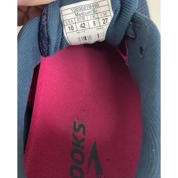 Brooks Womens Revel 3 1203021B490 Blue Pink Running Shoes Sneakers Size 10 B