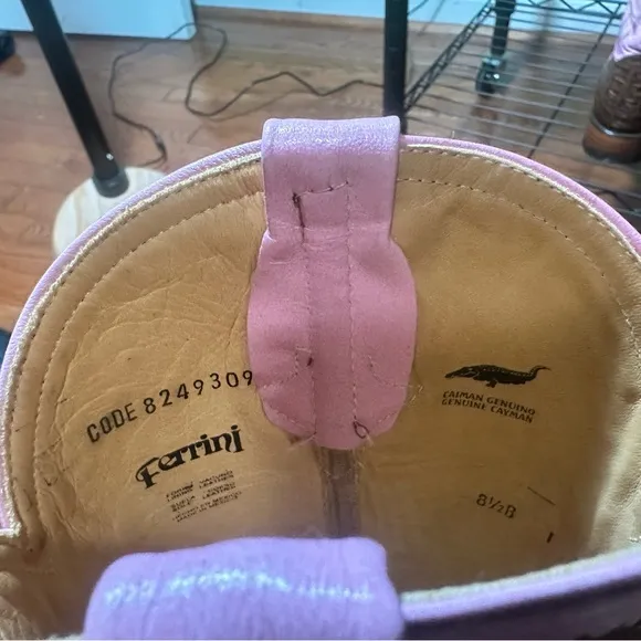 Brown and Pink Western Boots