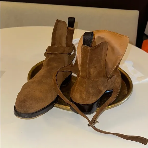 Brown Suede Ankle Boot by SS