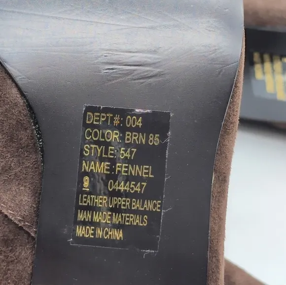 Brown Suede Leather Ankle Boots Fennel By Bakers Sz 8.5 Like New
