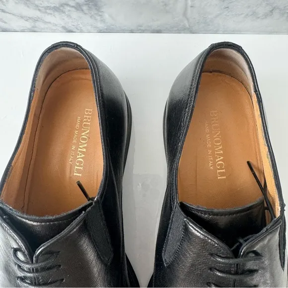 Bruno Magli Ranuncolo Men's Black Leather Lace Up Derby Shoes Size 10.5 M