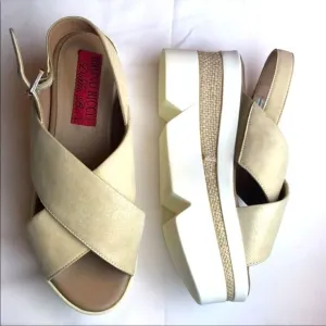 Bruno Ricci for Diane B. platform sandals.…