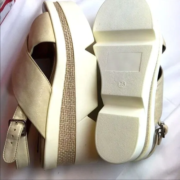 Bruno Ricci for Diane B. platform sandals.…