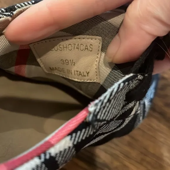Burberry Black and White Athletic Shoes