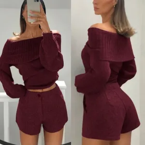 Burgundy / maroon shorts