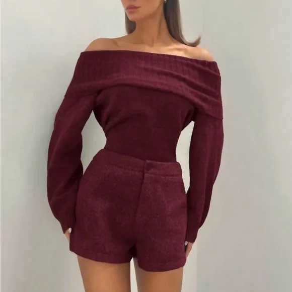Burgundy / maroon shorts