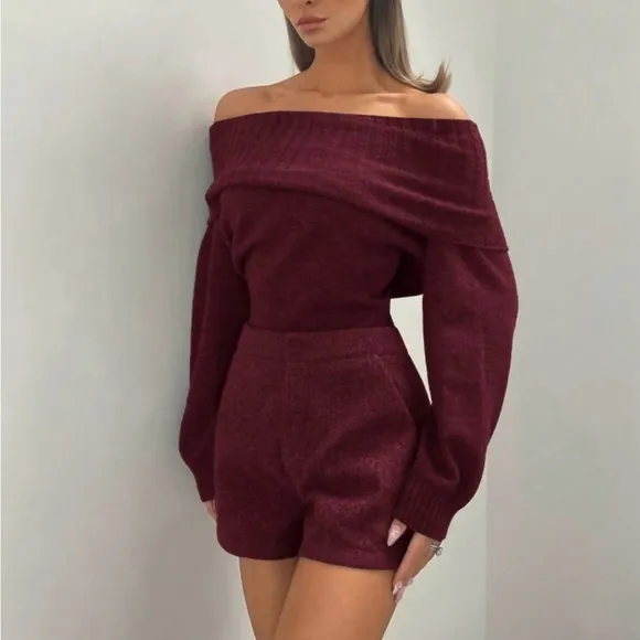 Burgundy / maroon shorts
