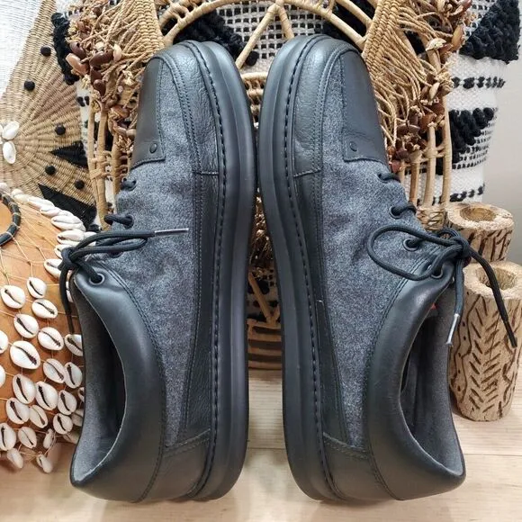 Camper Mens 13/46 RUNNER UP '80s Silhouette Oxfords Lace Up Leather Textile Gray
