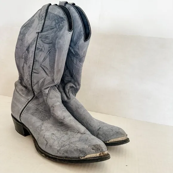 Capezio Women's Vintage Size 8 1/2 Blue Western Cowboy Boots