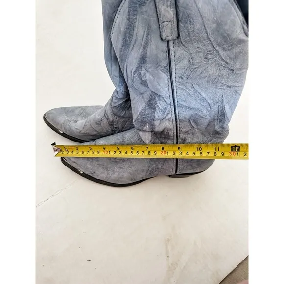 Capezio Women's Vintage Size 8 1/2 Blue Western Cowboy Boots