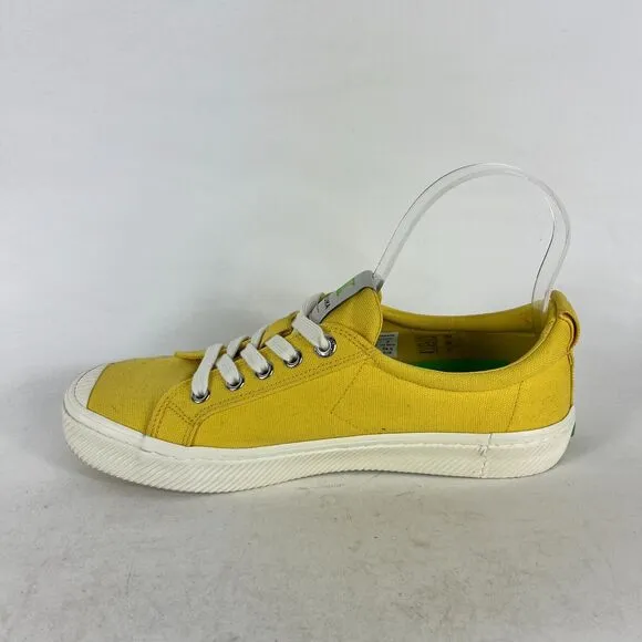 Cariuma Sneakers Women's 8.5 Yellow Lace Up Low Top Athletic Running Shoes