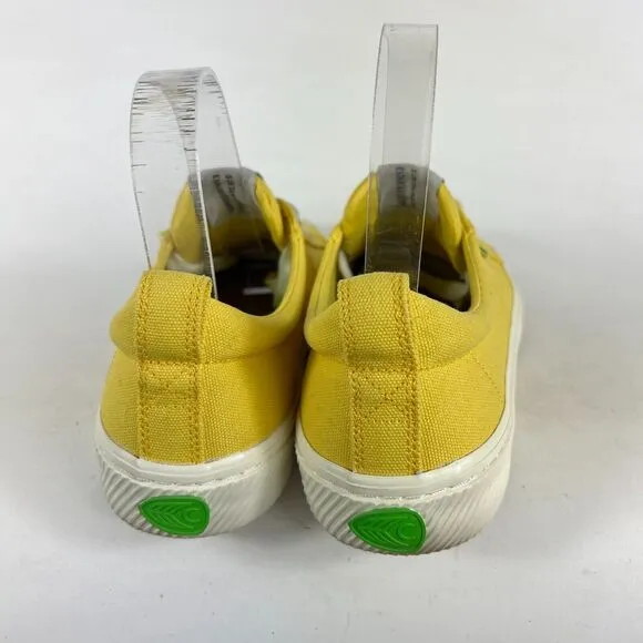 Cariuma Sneakers Women's 8.5 Yellow Lace Up Low Top Athletic Running Shoes