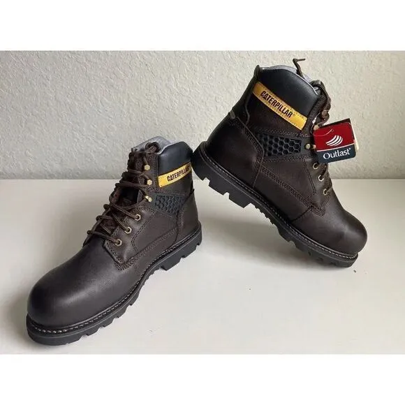 Caterpillar Work Boots Men’s 12 M Steel Toe Ankle Top Lace Up F2413-18 Brown NEW