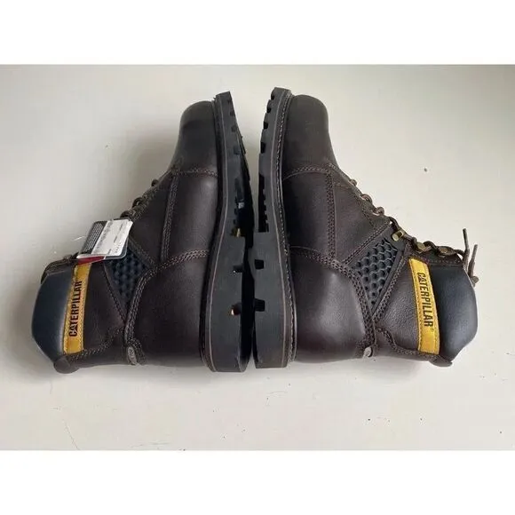 Caterpillar Work Boots Men’s 12 M Steel Toe Ankle Top Lace Up F2413-18 Brown NEW