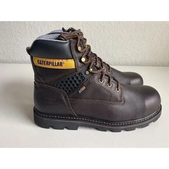 Caterpillar Work Boots Men’s 12 M Steel Toe Ankle Top Lace Up F2413-18 Brown NEW