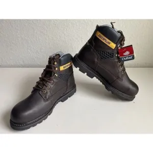 Caterpillar Work Boots Men’s 12 M Steel Toe Ankle Top Lace Up F2413-18 Brown NEW