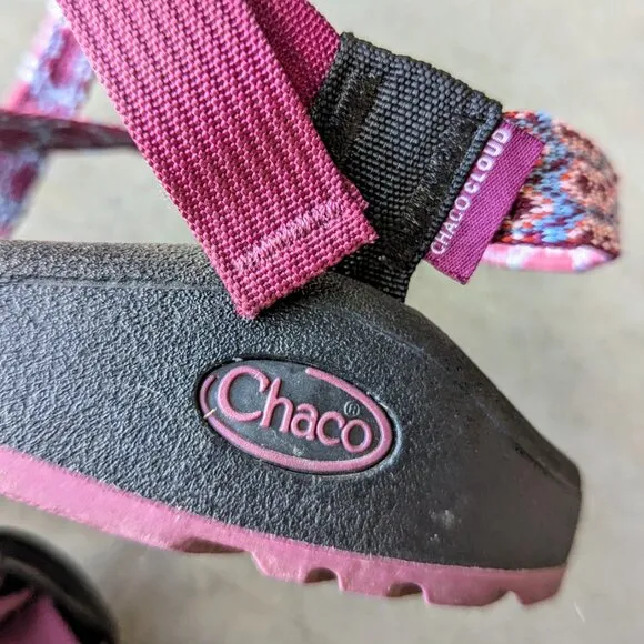 Chaco Women's Z/Cloud X2 Remix Sandals in Poplin Berry size 8