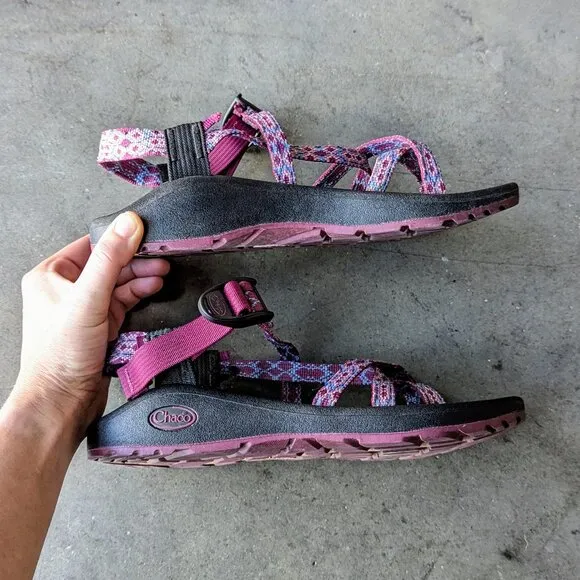 Chaco Women's Z/Cloud X2 Remix Sandals in Poplin Berry size 8