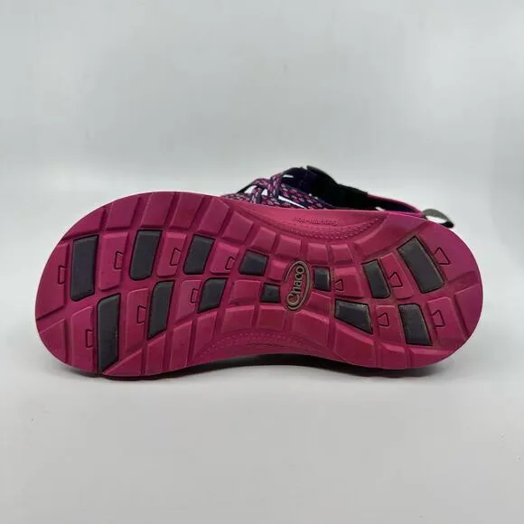 Chaco Youth Ecotread Sport Sandals Black Purple ZX1 Sz 6Y J190058 Strappy Hiking